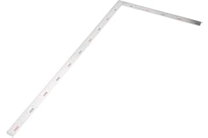 Oumefar Rahmenwinkel, Edelstahl 90 Grad Rechtwinkliges Lineal, Messwinkel, Werkzeug, Zimmermannswinkel, Metall-L-Form-Winkellineal(500mm*250mm)
