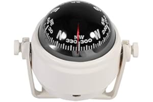 YOSOO HEALTH GEAR Voyager Compass, Marine Electronic Compass, Voyager Bracket Mount Compass, Navigation Bracket Mount para indicar la dirección con precisión, se Adapta a automóviles, embarcaciones(Blanco)