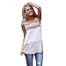 Produktbild Damen Tank Top Damen Tops Sport Top Farbblock Gestreift Sommer Tops Casual Dailywear Bluse Frauen Basic Shirts Top Ärmellos Leicht T-Shirts Strandshirts mit Ethno Druck (White, M)