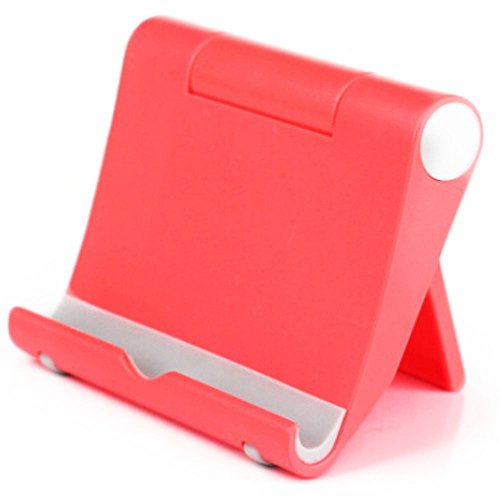 Multi-Winkel Ständer Halter für Tablets, E-Reader und Smartphones: iPad Serien iPad Air iPad Mini iPhone 6, 6S, 6 Plus, 6S Plus, Google Nexus 7 / 10 / 4 / 5, Samsung Galaxy Tab 2 Tab 3 Tab 4 Tab S Note Serien, Galaxy S5 S4 S3, Sony Xperia Tablet Z S, Klappbar Reisefreundlich (Rosa)
