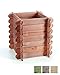 Produktbild myGardenlust Hochbeet aus Holz - Kräuterbeet Bausatz für Garten Terrasse und Balkon - Pflanzkübel Natur als Gemüse Kräuter Beet - Pflanzkasten Groß für Outdoor Dunkelbraun imprägniert | 57x57