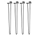 Cusfull 4 x Hairpin Tischbeine aus Rohstahl Zwei-Stange Vintage Haarnadel Möbelfüße für Couchtisch, Schreibtisch, Nachttisch, Kaffeetisch - Mittelalter Moderner Stil (Silber 70cm)