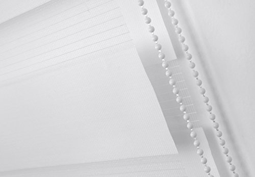 SHINY HOME® Fensterrollo Duo-Rollo Sonnenschutzrollo 100*150CM Weiß Doppelrollo Klemmfix inkl Klemmträger für Fenster, Tür Verdunklungsrollo - 5