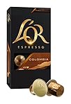 L'Or Espresso Café Colombia - Intensité 8 - 50 Capsules en Aluminium Compatibles avec les Machines Nespresso&reg; (Lot de 5X10 capsules)