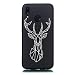Produktbild ChoosEU kompatibel mit Huawei P20 Lite Hülle Silikon Muster Schwarz Handyhülle für Mädchen Frau Mann, Dünn Silikonhülle Bumper Stoßfest Slim Case Schutzhülle Soft Cover - Hirsch