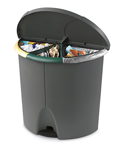 XL Alpfa Müllsortiersystem Trio Bin 2 mal 17 Liter + 1 mal 6 Liter Inhalt – Qualität Made in Europe - 2