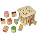 Shape sorter - a wooden lockable cage with sound - Chunky wooden shape sorter and shapes