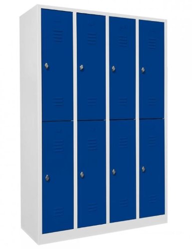 Schließfachschrank Wertfachschrank Fächerschrank Spind Umkleideschrank 8 Fächer-Spint 520241 blau Maße:1800 x 1170 x 500 mm (Höhe x Breite x Tiefe)