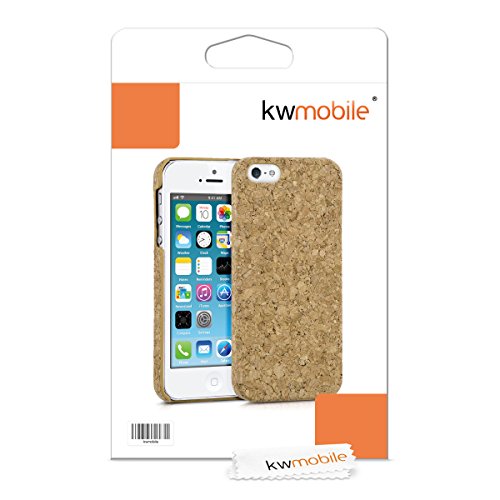 kwmobile Funda para Apple iPhone SE   5   5S - Carcasa Protectora de  Corcho  para tel  fono m  vil - Cover  Trasero  r  gido y Resistente