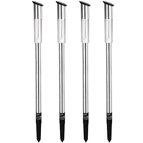 4x LED Solarleuchte Steckleuchte Gartenleuchte Solarlampe Gartenlampe mit Dämmerungssensor warmweiß Set