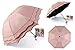 Produktbild SHISHANG Automatikschirm Falten Sonnenschirm anti-UV Dame Schatten Doppelsonnenschirm drei fold umbrella 6 Farbauswahl , 6 , half classics: 55cm *8k