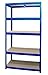 Produktbild Steckregal Schwerlastregal Lagerregal Kellerregal  Regal 180x90x60 cm blau