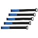 Produktbild Benristraps 25mm Klettband Klettverschluss Gurtschnellverschluss Kabelbinder 5 Stück (25cm, schwarz mit blauen Ende)