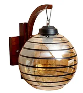 GENREE 60 Watts Wall Lamp, Brownish, Globe