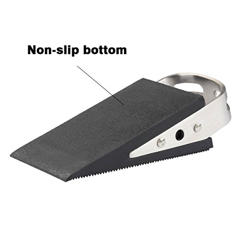 IDEALEBEN 2er-Pack Türstopper Türkeil Türpuffer Edelstahl und Gummi Design Antirutsch - 5