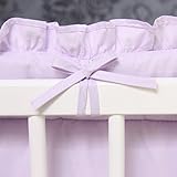 Bettumrandung Nestchen Kopfschutz 360×30 420×30 cm Bettnestchen Baby Einfarbig mit Rüschen NEU - 7
