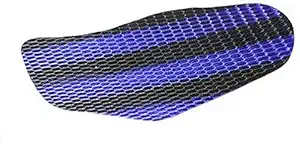 HUUSO Bike Stretchable Net Seat Cover for Hero Maestro Edge (Black and Blue)