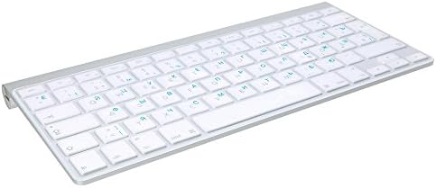 Jewado® Silicone Keyboard Protector Cover for MacBook, Air &amp; Pro 13 15 17 Air 13 Inch, with EU/US Enter (German, Russian, English, Russian, English, Arabic, Clear) Hell-Blau Russische Transparent (EU-Enter für PC)