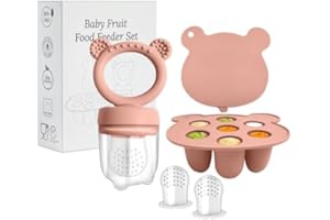 WeSweet Karmnik na owoce dla niemowląt, silikonowy karmnik na owoce dla niemowląt - formy do zamrażarki na mleko matki do ząbkowania niemowląt i samodzielnego karmienia niemowląt