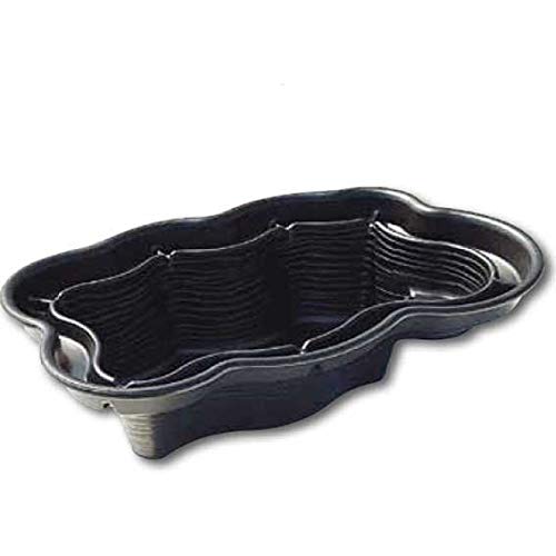 UBBINK Bassin prefabrique Iris S1 en HDPE 150 L 90 x 120 cm Profondeur 40 cm Noir