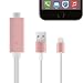 Produktbild FINOO ® | Lightning auf HDMI TV Kabel Adapter 2 Meter 8 Pin AV 1080P Stecker HDTV für iPhone 5 6 6S Plus iPad mini Pro Handy Smart TV Übertragung Rosa