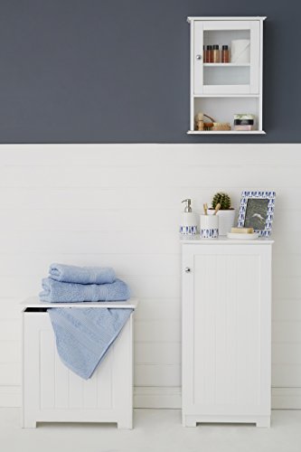 Premier Housewares Aufbewahrungstruhe, Klappdeckel, 51 x 51 x 40 cm, weiß - 5