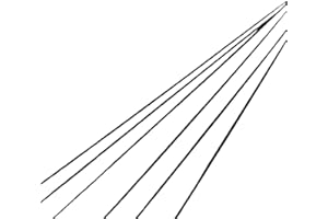 GOHAPY 6 Stück schwarze Glasfaserstäbe, 1 m elastischer Glasfaserstab, Durchmesser 0,8 mm, 1 mm, 1,2 mm, Leichtbau-Fiberglasstab(0.8x1000mm)