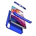 Produktbild Jinghuash Kompatibel mit Huawei P30 Lite Handyhülle 360 Grad Hülle Full Cover + Panzerglas Komplett Hülle Full Body 3 in 1 PC Hart Hülle Stoßfest Bumper Case für Huawei P30 Lite-Blau