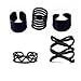 Chooz Designer Studio Chooz Designer Enamel Black Knuckle Punk Ring Set For Women(Pack Of 5)Â (Assorted Design) RS.499.00