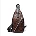 Produktbild BJL Umhängetaschen Herren PU Leder Brusttasche koreanische Mode Trend Nylon Crossbody Brusttasche (Farbe : Brown)