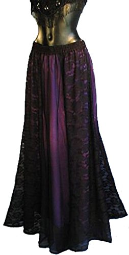 Dark Dreams Gothic Mittelalter Rock Spitze Lazara, Größe:freesize;Farbe:schwarz/lila - 2