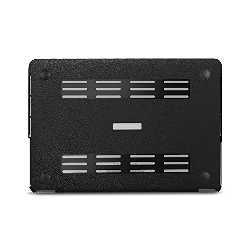Fintie MacBook Pro 13 Retina Hülle Case – Ultra Slim Hochwertige Kunstleder Coated Hard Shell Schutzhülle Tasche für Apple MacBook Pro 13.3″ mit Retina Display A1502 / A1425 (NEUESTE VERSION, NO CD-ROM Drive) , Schwarz - 5
