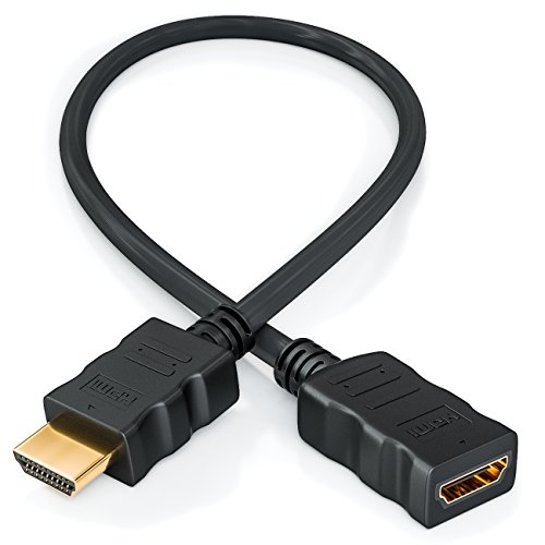 deleyCON HDMI Verlängerung Kabel High Speed with Ethernet - [0,5m] - 3D Ready - Audio Rückkanal [0,5 meter]