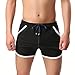 Produktbild Kurz Hosen Herren, Sunday Mode Männer Baumwolle Shorts Hosen Gym Sport Jogginghose Casual Strand Kurzhosen Solide Outdoor Sports Hosen (Schwarz, M)