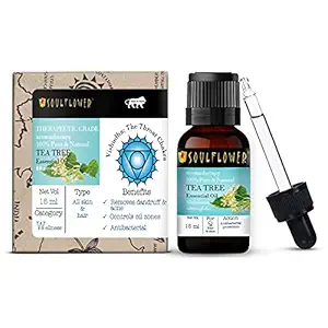 Soulflower Essential Oil Tea Tree Nett Vol, 15ml