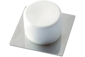 Brinox B90060B - Tope puerta pequeño adhesivo, 2 x 4,1 x 4,1 cm, color blanco