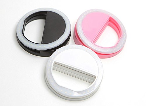 Selfielicht SL36 - Selfie Ring Licht Handy Smartphone - Selfie Licht - Ringlicht - Tablet - iPad - Macbook - Handtasche, schwarz - Kamera Ringlicht