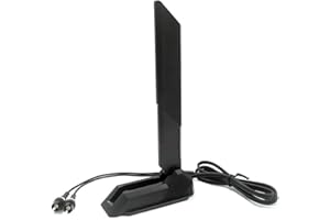 Gintai WiFi 7 Antena para ASUS ROG Crosshair X870E/STRIX B850 B860 X870 Z790 Z890 Maximus Z890 Z790 WLAN Amplifiers WiFi 7 Tarjeta Gaming Tri-Bande 12dBi Bluetooth 5.4, Base Magnética (Negro)