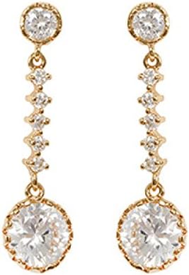 FAONL Ladies Dangle Earrings Chic Elegant Charming Symmetry Shiny,White-OneSize