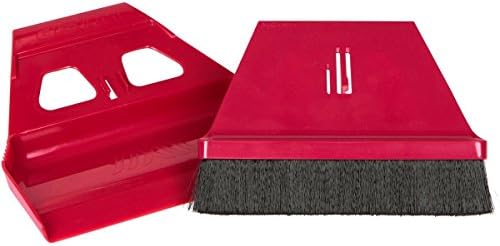 miniWISP, Small Hand Broom and Dustpan Set with Electrostatic Bristle Seal Technology (Red)