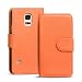 Produktbild Samsung Galaxy S5 Mini Bookstyle Hülle, Conie Mobile PU Leder Schutzhülle Handytasche Bookcase Tasche Premium Klapphülle in Orange