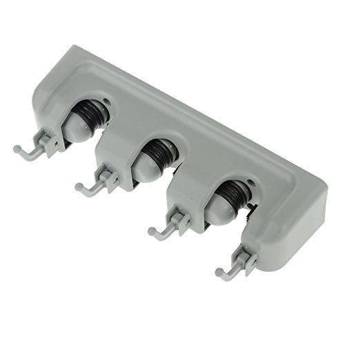 Imixlot Mopp und Besen-Halter, Wand Garten Werkzeugaufbewahrung Werkzeugregal Storage & Organisation fuer Ihr Haus, Abstellraum, Garage und Schuppen,Geraetehalter, Werkzeugleiste fuer 7 Geraete, Garten Werkzeug Geraete Halter Leiste(3-Position)