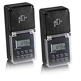 interruptor temporizador exterior  SEBSON® Temporizador Exterior, programable digitalmente, Temporizador semanal, Temporizador de 24 Horas, función aleatoria, precisión de Minuto, Temporizador Diario, máx. 3600 W.