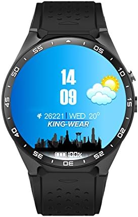 Bluetooth 3G WiFi GPS SmartWatch Smart Watch - AWOW Kingwear KW88 Quad Core 1.39 inch Amoled Touch Screen With Android 5.1 Heart Rate Monitor 400x400 Pixels for Kids Woman and Man