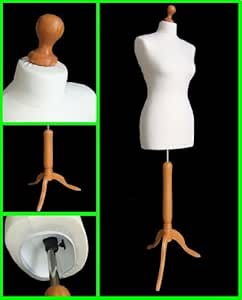 The Shopfitting Shop DELUXE Size 14/16 Female Dressmaking Dummy Tailors Bust Mannequin CREAM - View #2