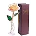 Produktbild Geschenk für sie: Konservierte Blume von JTTVO - Echte langstielige Rose, beschichtet mit 24k Gold romantisches Geschenk für Frauen, Ehefrau, Freundin, Hochzeitstag, Valentinstag Geburtstag