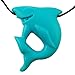 Produktbild Chewable Silikon Shark Anhänger Nontoxic BPA und Phthalate Free, Sky Blue