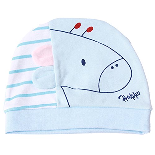 Lalang Colors New Baby Boys Girls Cotton Caps Hats Newborn Infant Hat (blue)