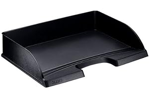 Leitz Plus 52180095 Lot de 5 corbeilles à courrier horizontales Noir