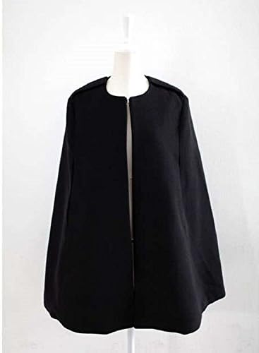 XJoel Women's Unique Open Front Pocket Cloak Trench Coat Army Green Black XL